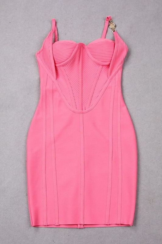 Ariel Bandage Mini Dress - Hot Pink - Fashionpara