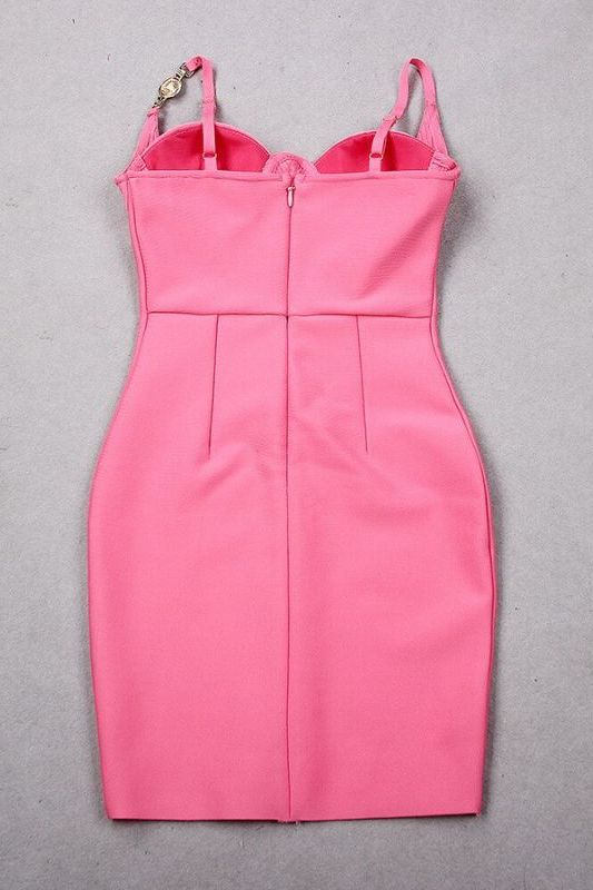 Ariel Bandage Mini Dress - Hot Pink - Fashionpara