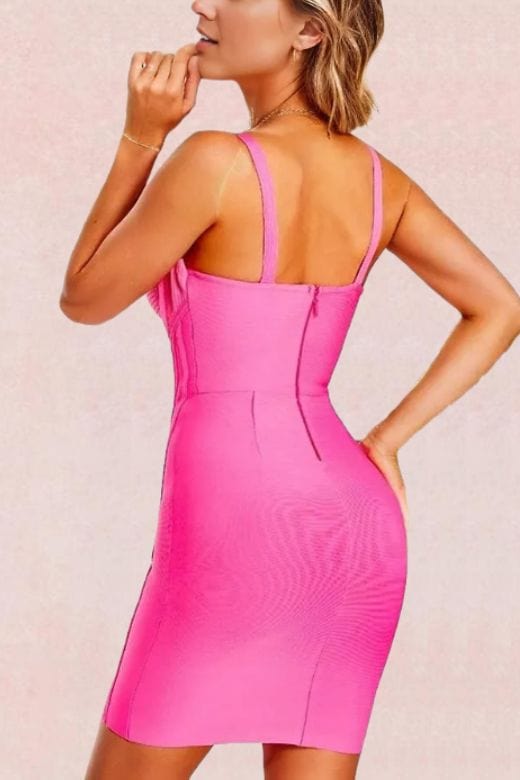 Ariel Bandage Mini Dress - Hot Pink - Fashionpara