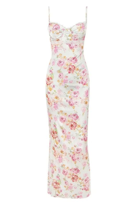 Astrid Bodycon Maxi Dress - Pearl White - Fashionpara