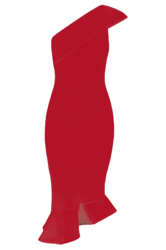 Woman wearing a figure flattering  Avery Bandage Dress - Red Wine BODYCON COLLECTION