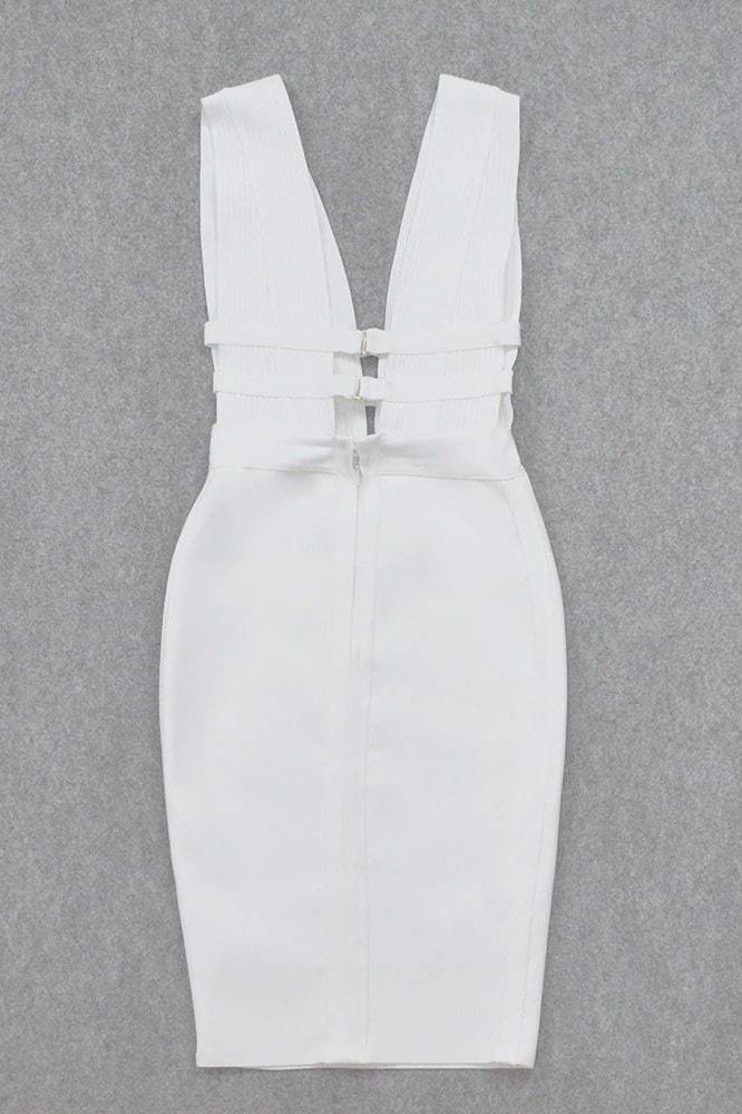 Bay Bandage Dress - Pearl White - Fashionpara