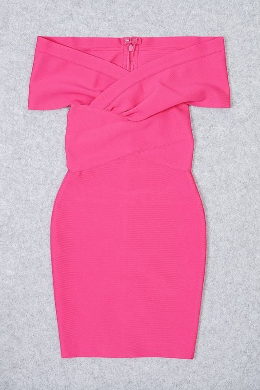 Bea Bandage Dress - Hot Pink - Fashionpara