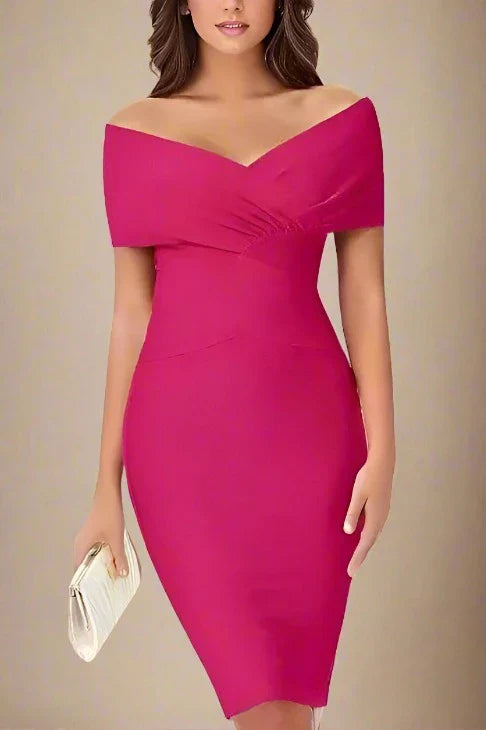 Bea Bandage Dress - Hot Pink - Fashionpara