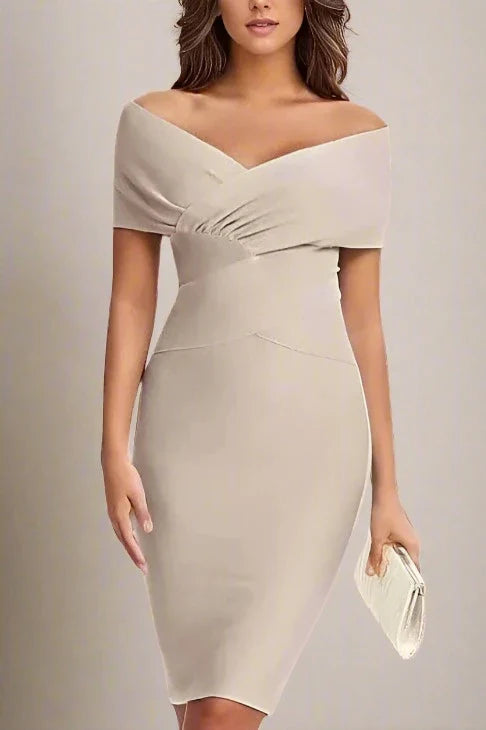 Bea Bandage Dress - Nude