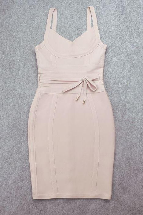 Bek Bandage Dress - Cream - Fashionpara