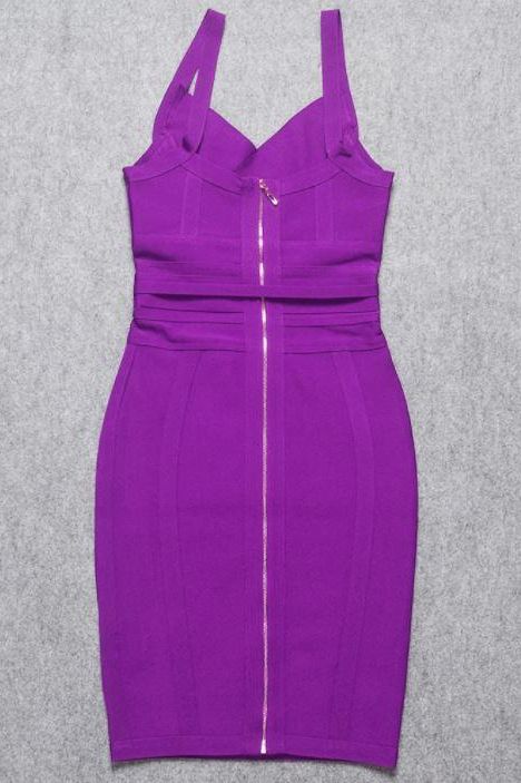 Bek Bandage Dress - Plum Purple - Fashionpara