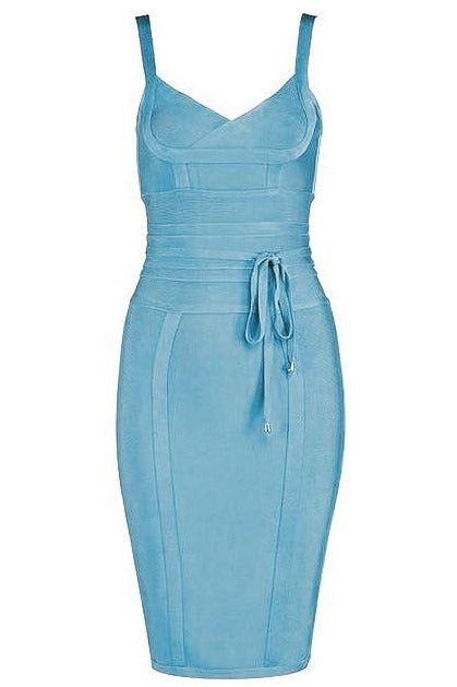 Bek Bandage Dress - Sky Blue - Fashionpara