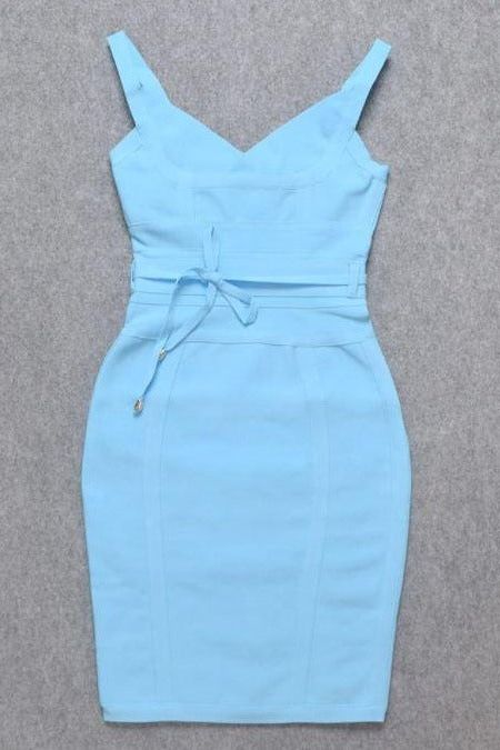 Bek Bandage Dress - Sky Blue - Fashionpara