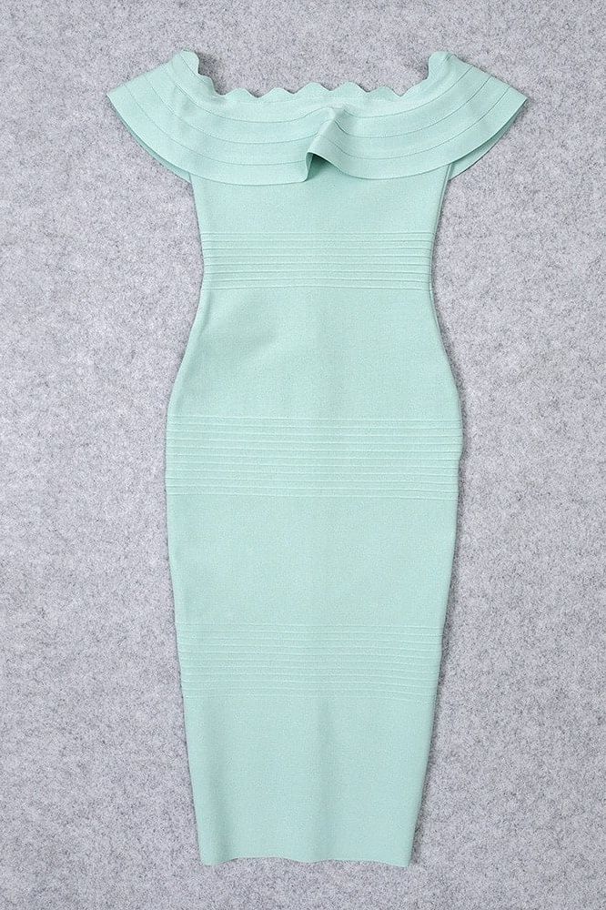 Billie Bandage Midi Dress - Mint Green - Fashionpara