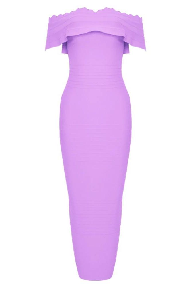 Billie Bandage Midi Dress - Violet Purple - Fashionpara