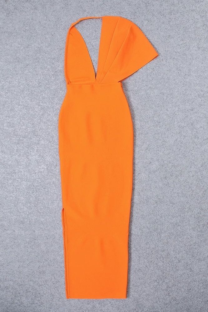 Blake Bandage Maxi Dress - Apricot Orange