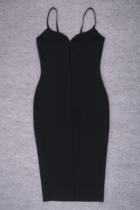 Blanche Bandage Midi Dress - Classic Black - Fashionpara