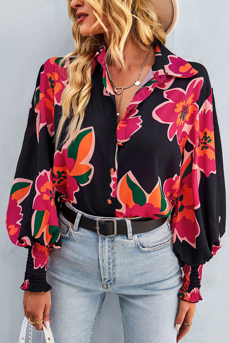 Contrasting Print Shirt