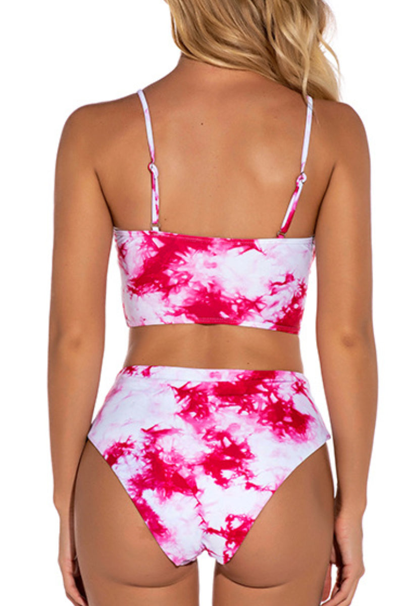 Tie Dye Print Two Piece Swimsuit