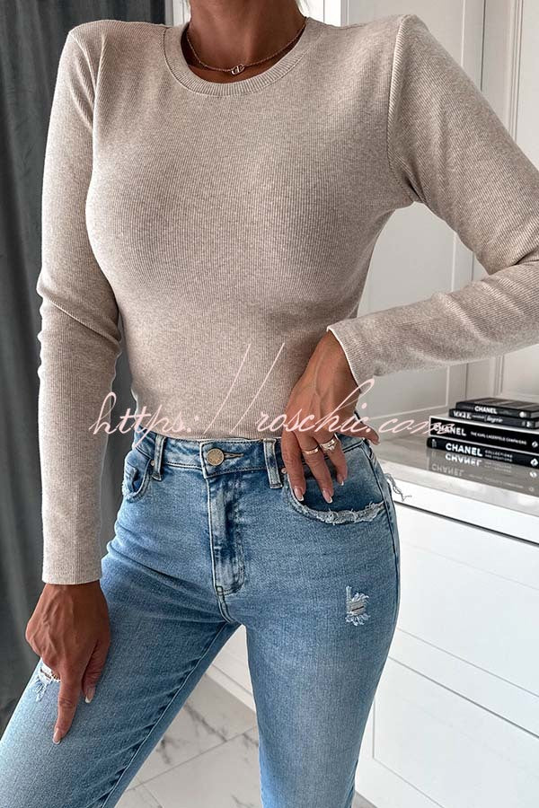 Koida Knitted Crew Neck Long Sleeve Top