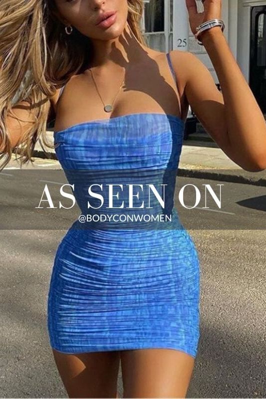 Cassie Bodycon Wrap Mini Dress - Royal Blue