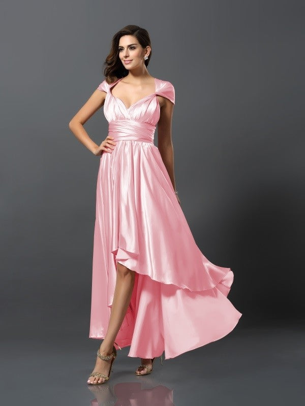 Charming Sleeveless High Low Bridesmaid Dresses