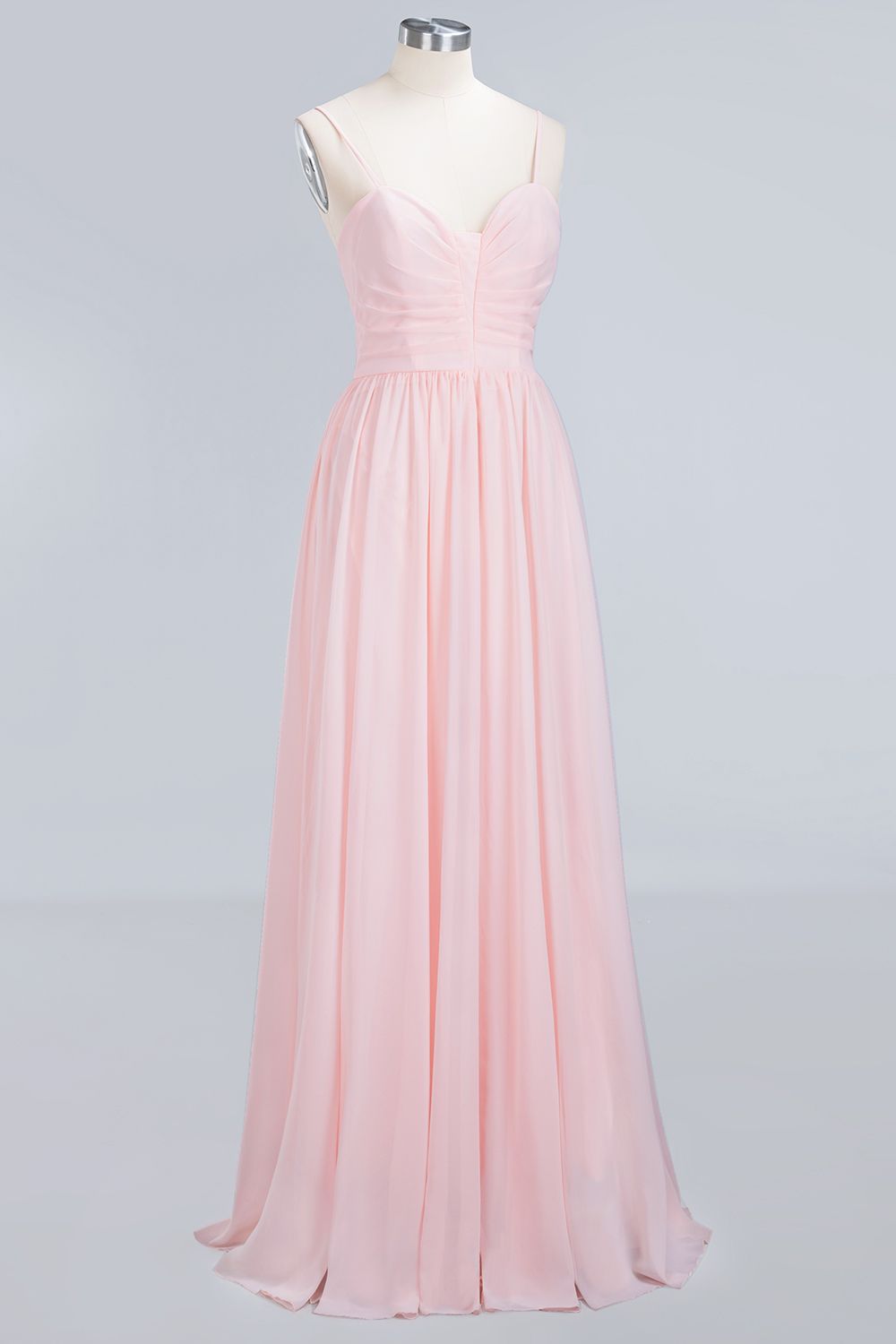 Chiffon Spaghetti-Straps Sleeveless Affordable Bridesmaid Dresses