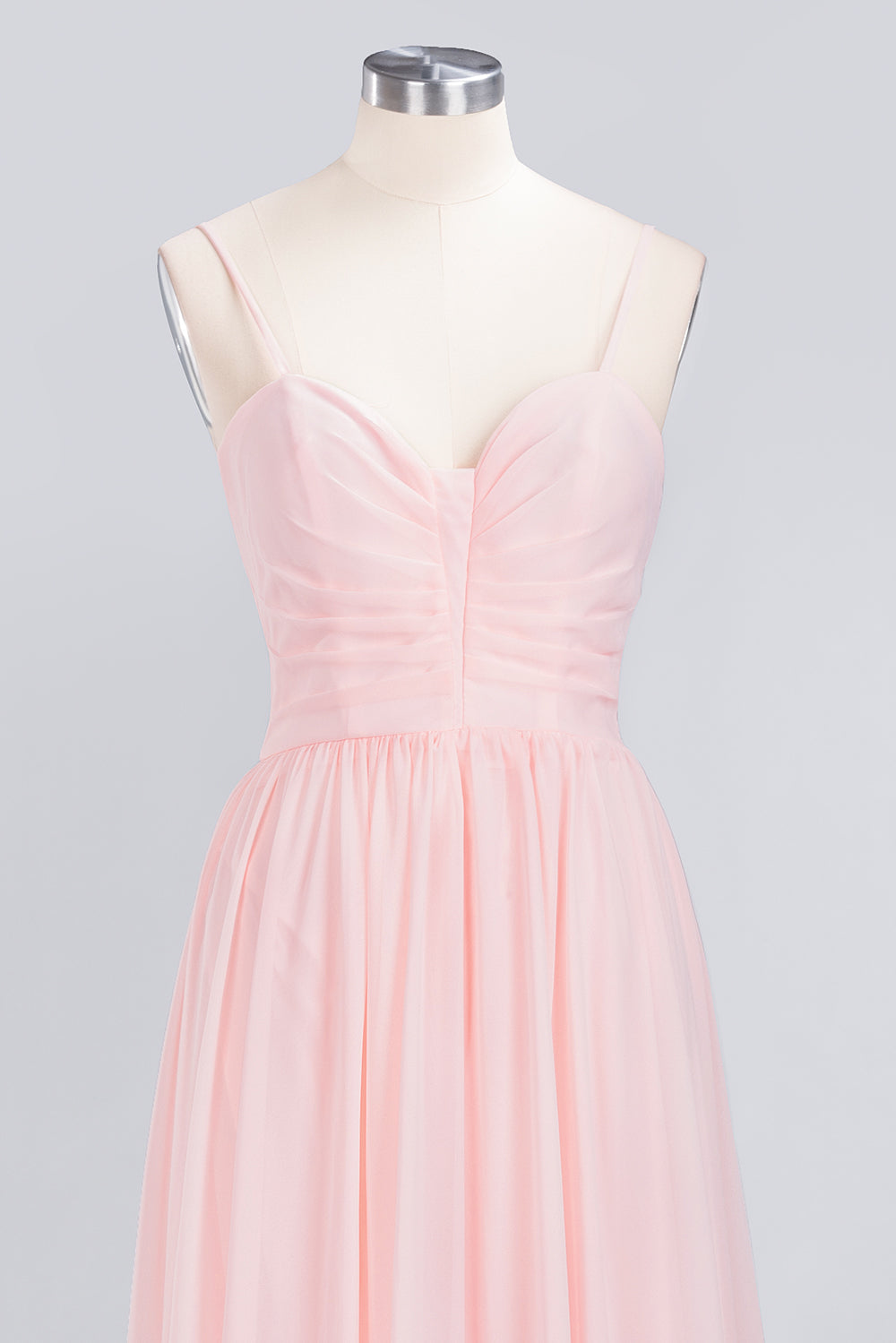 Chiffon Spaghetti-Straps Sleeveless Affordable Bridesmaid Dresses