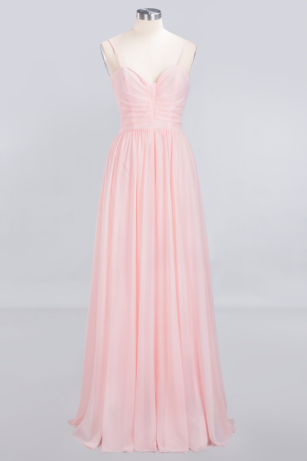 Chiffon Spaghetti-Straps Sleeveless Affordable Bridesmaid Dresses