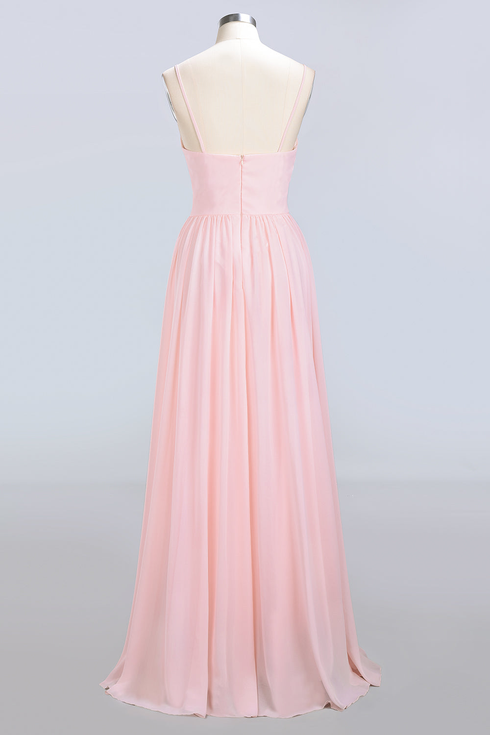 Chiffon Spaghetti-Straps Sleeveless Affordable Bridesmaid Dresses