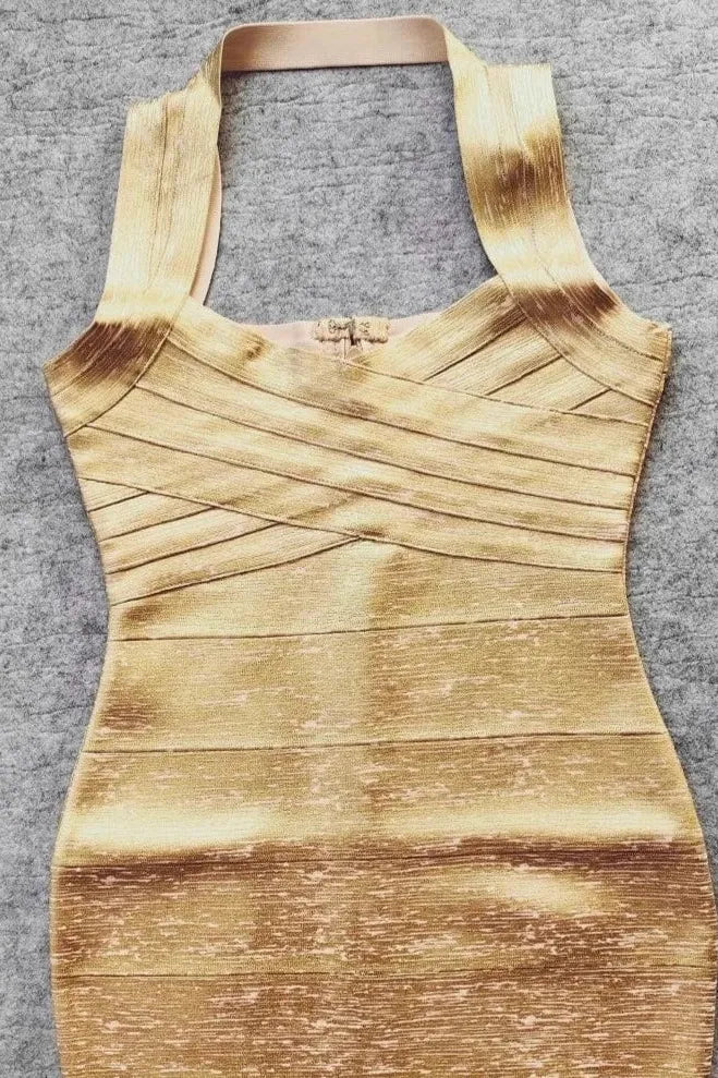 Ciara Bandage Mini Dress - Gold