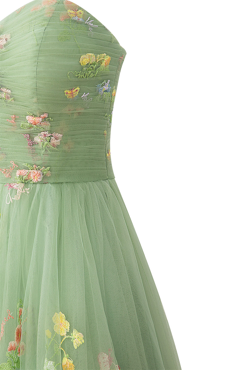 Claire A-Line Short Sweetheart Tulle Floral Homecoming Dress