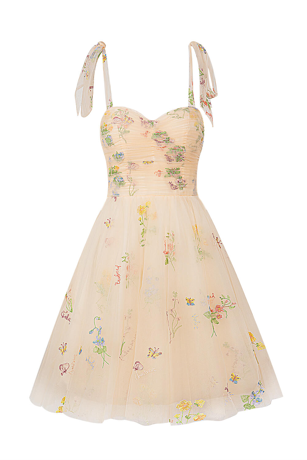 Claire A-Line Short Sweetheart Tulle Floral Homecoming Dress