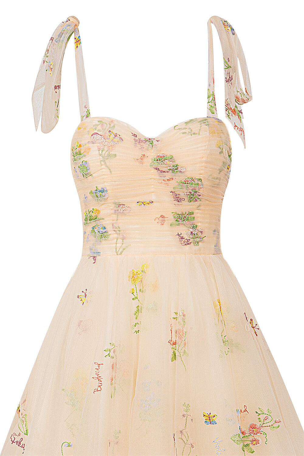 Claire A-Line Short Sweetheart Tulle Floral Homecoming Dress