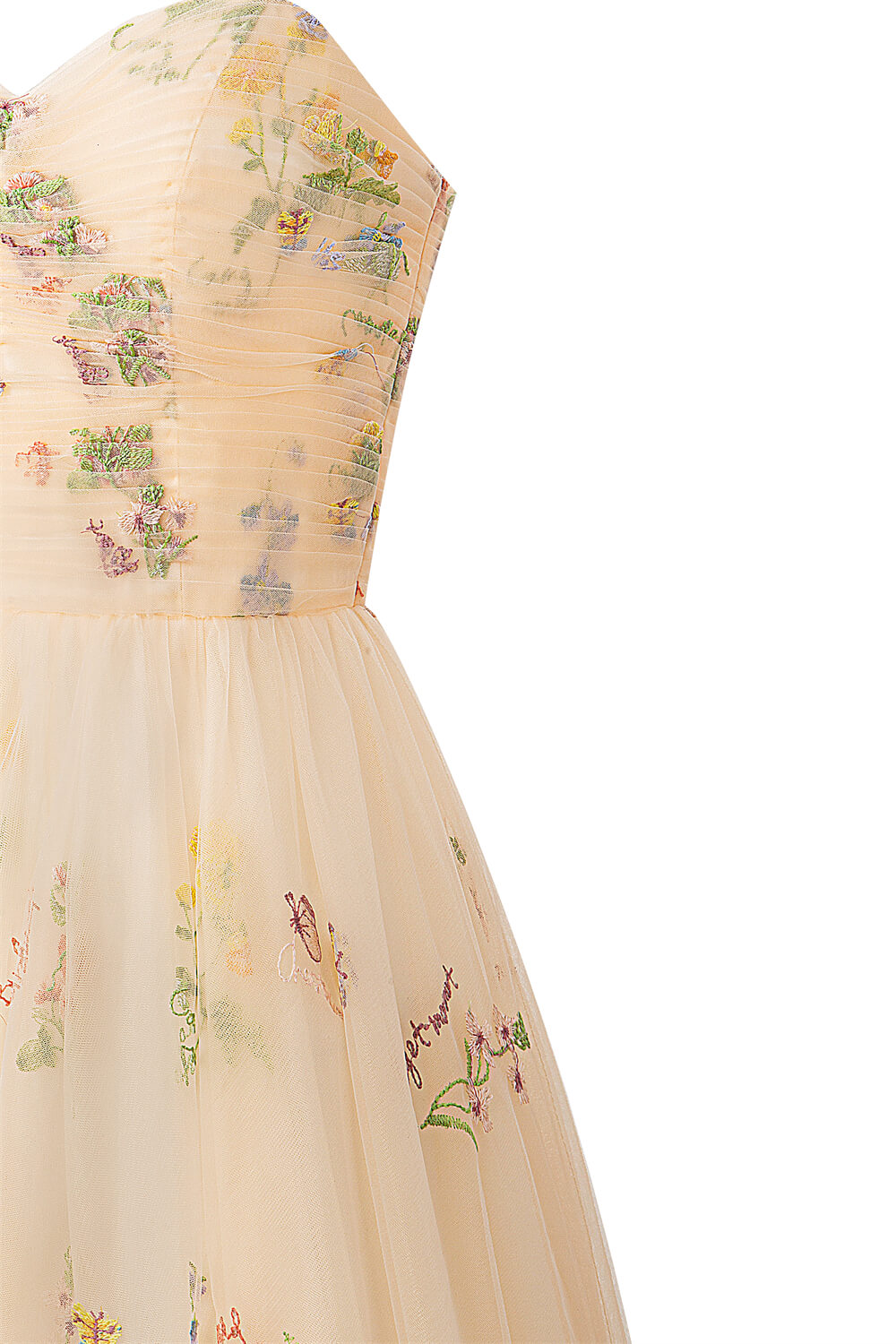 Claire A-Line Short Sweetheart Tulle Floral Homecoming Dress