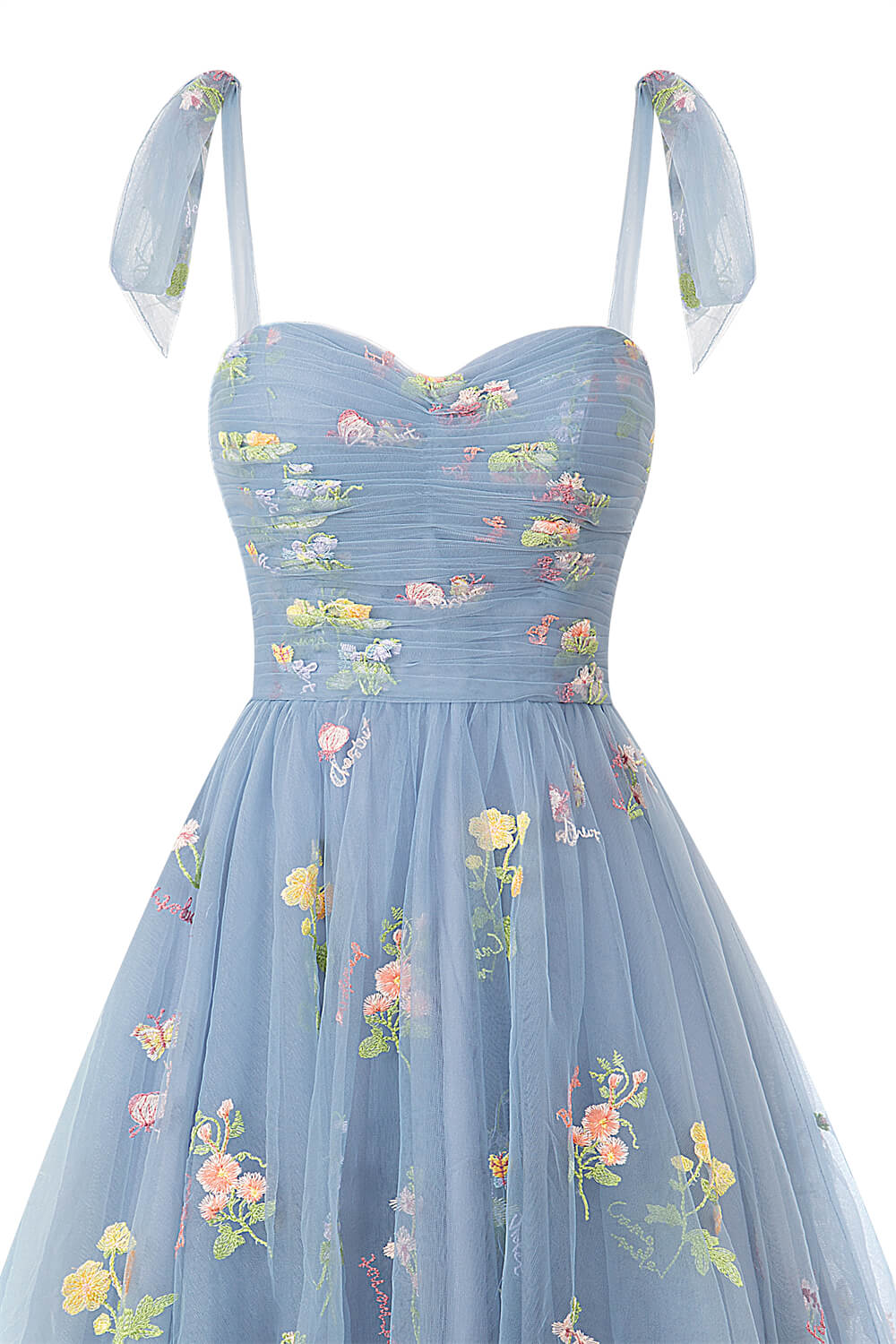 Claire A-Line Short Sweetheart Tulle Floral Homecoming Dress