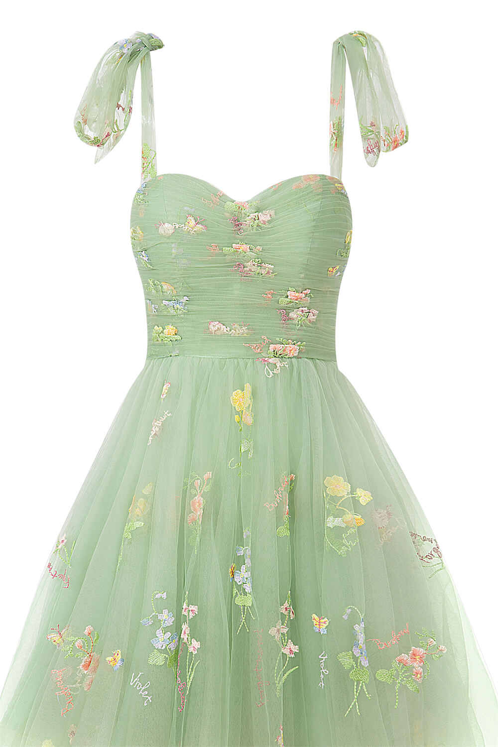 Claire A-Line Short Sweetheart Tulle Floral Homecoming Dress