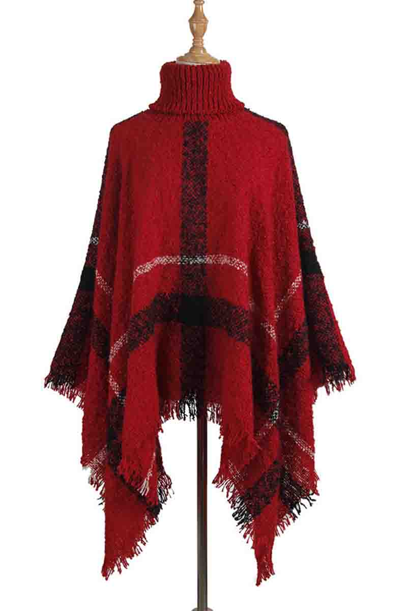 Casual Plaid  Print One Size Cloak (3 Colors)