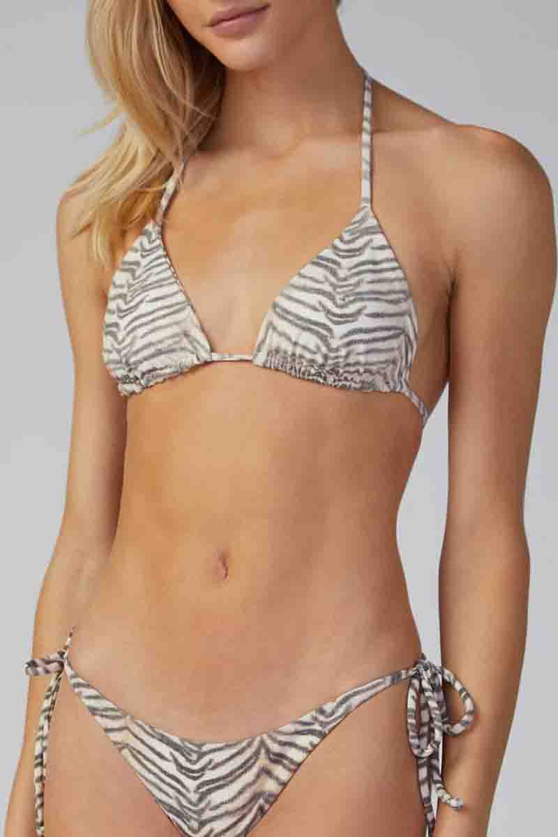 Spaghetti Strap Zebra Print Two Pieces Swimsuit