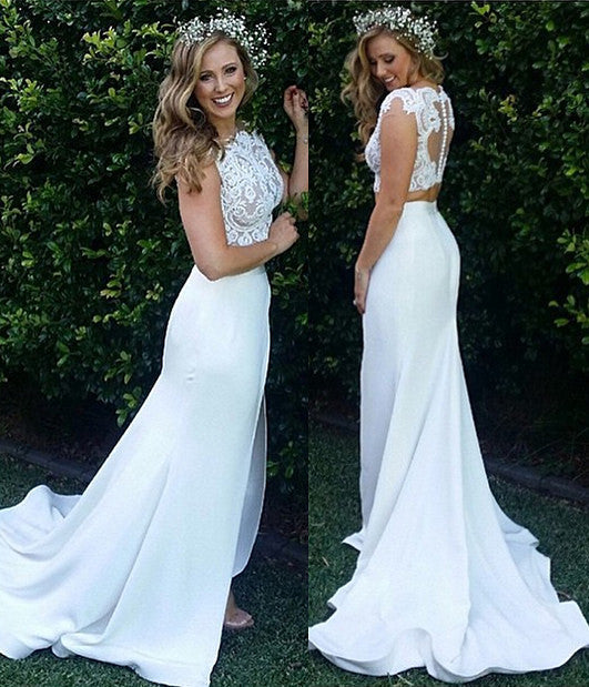 Two-Piece Mermaid Lace Bridal Gown