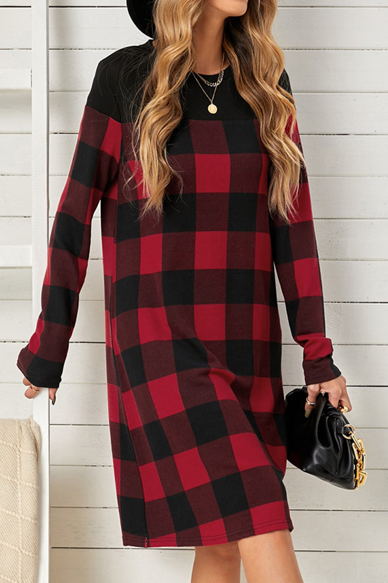 Gingham Sweater Dress