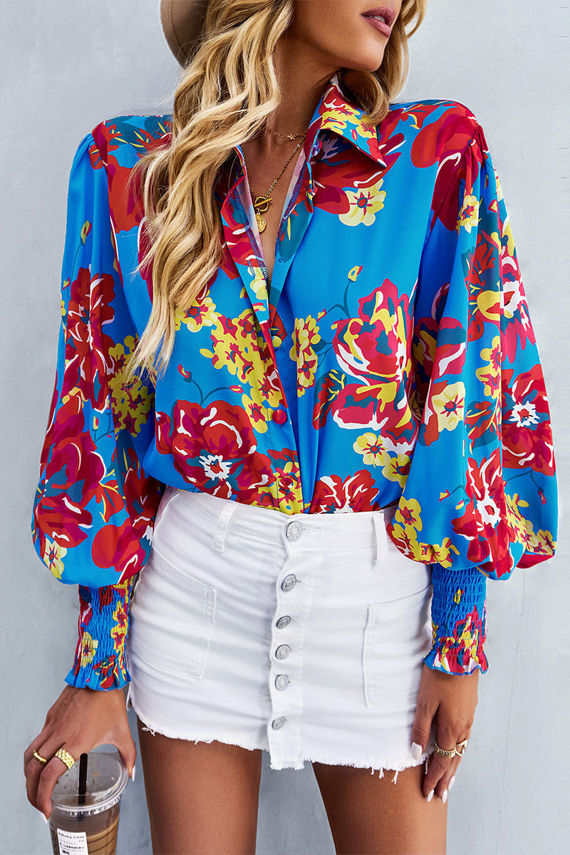 Contrasting Print Shirt