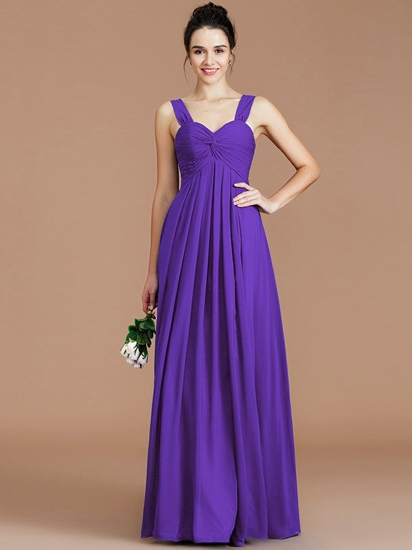 Empire Sweetheart Sleeveless Ruched Chiffon Bridesmaid Dresses