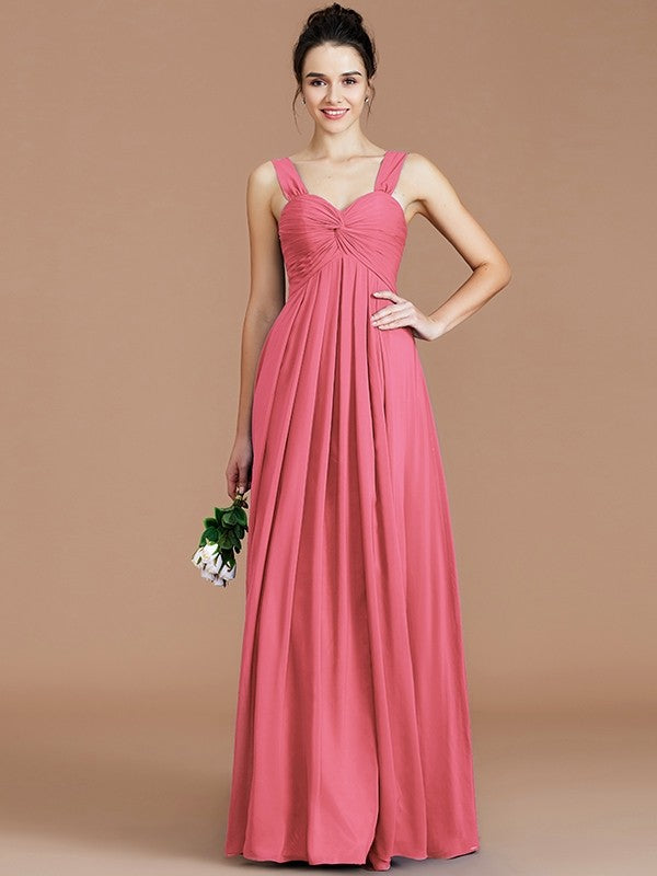 Empire Sweetheart Sleeveless Ruched Chiffon Bridesmaid Dresses