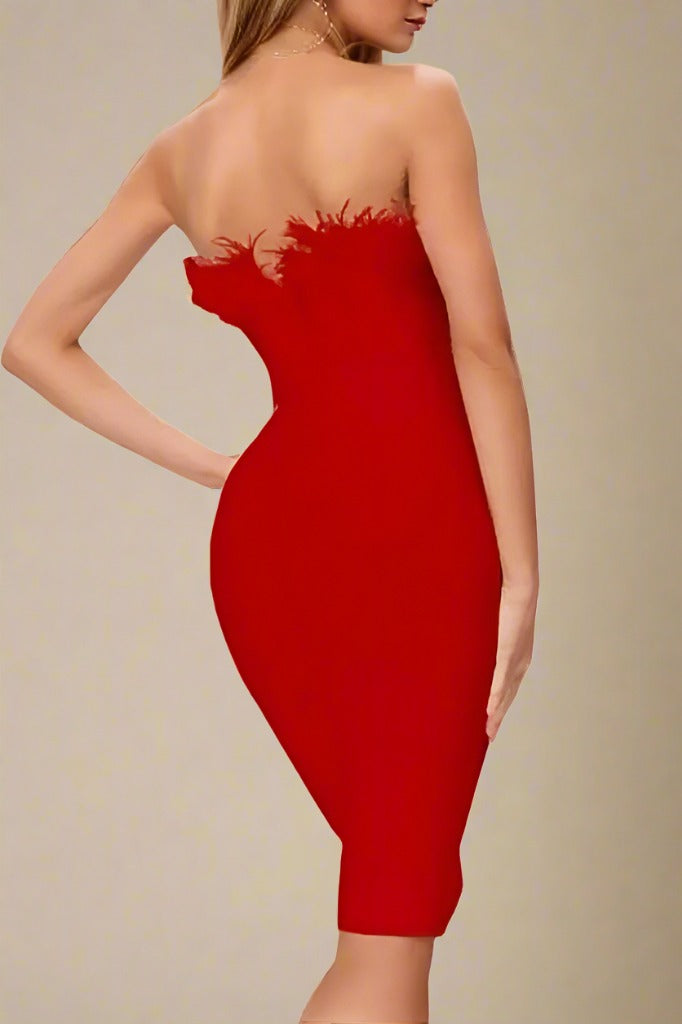 Erin Bodycon Dress - Lipstick Red