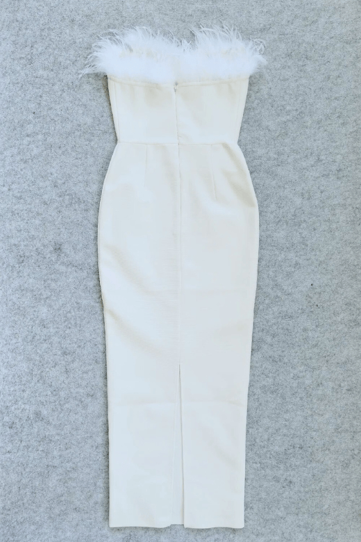 Erin Bodycon Maxi Dress - Pearl White