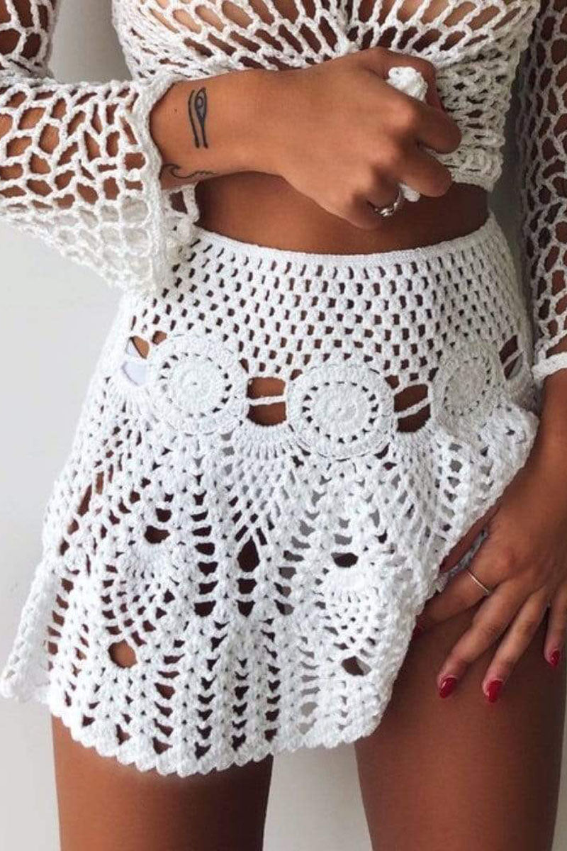 Hand Crochet Mini Skirt