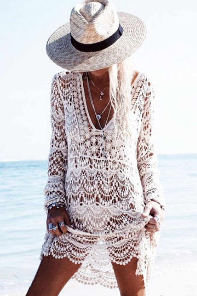 Boho Crochet Tunic Cover Up (2 Colors)