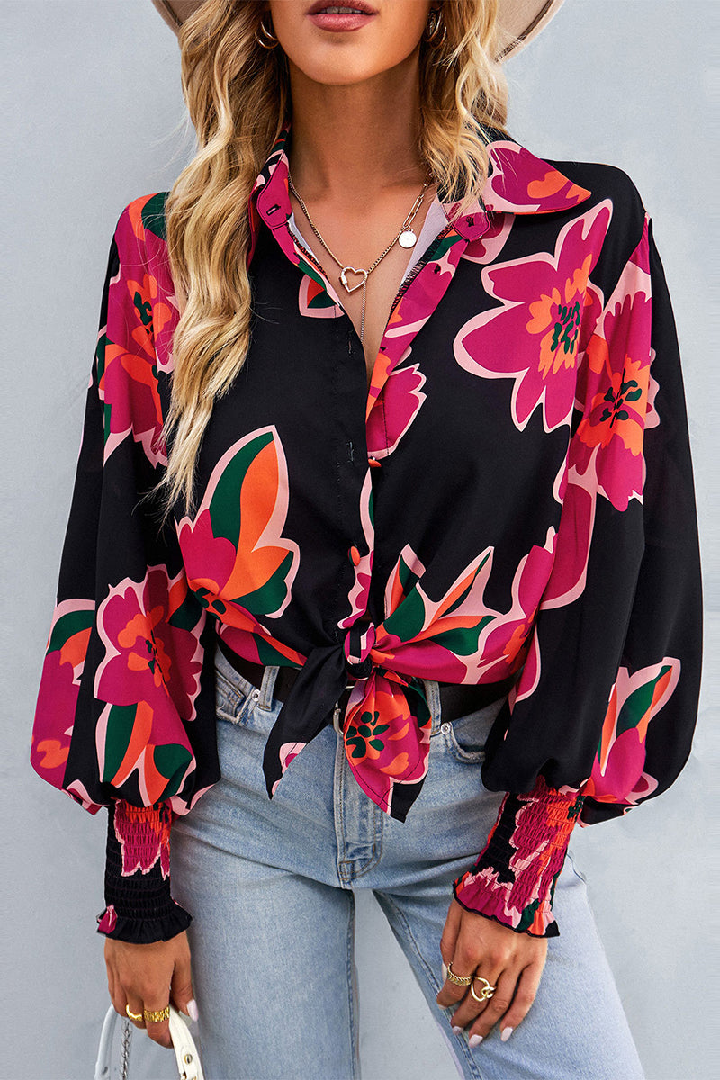 Contrasting Print Shirt