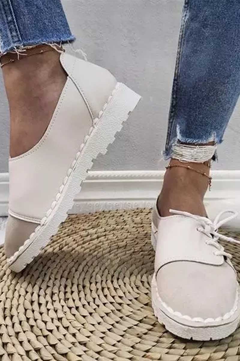 Casual All Season Shoes Vintage Round Toe Flats