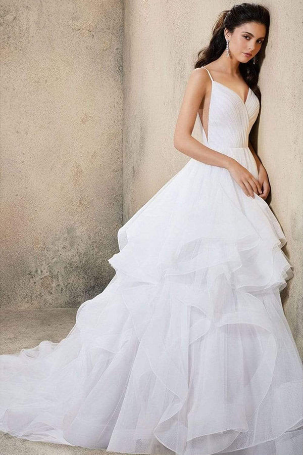 A-line Off-the-shoulder Bridal Gown Tulle Lace Elegant