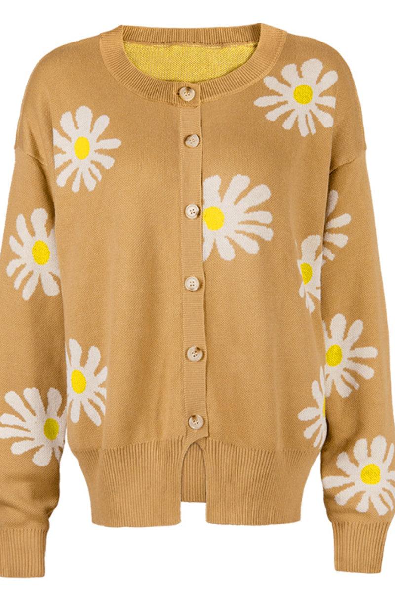 Lovely Daisy Embroidery Cardigan