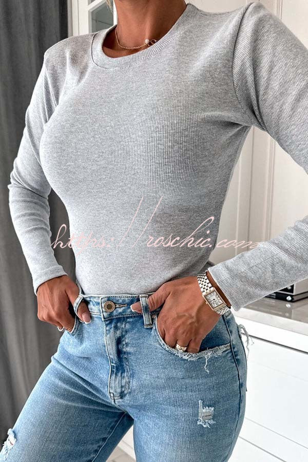 Koida Knitted Crew Neck Long Sleeve Top