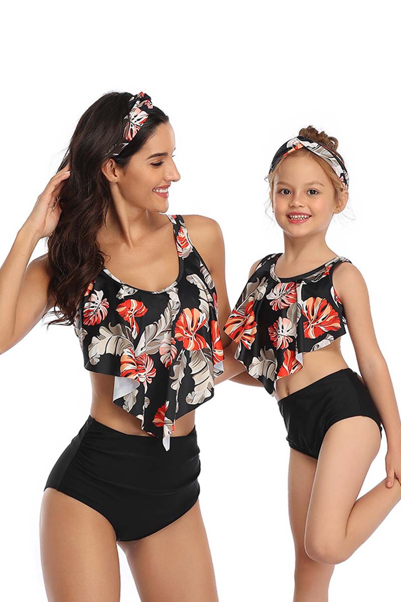 Print Parent-child Two Pieces Swimsuit